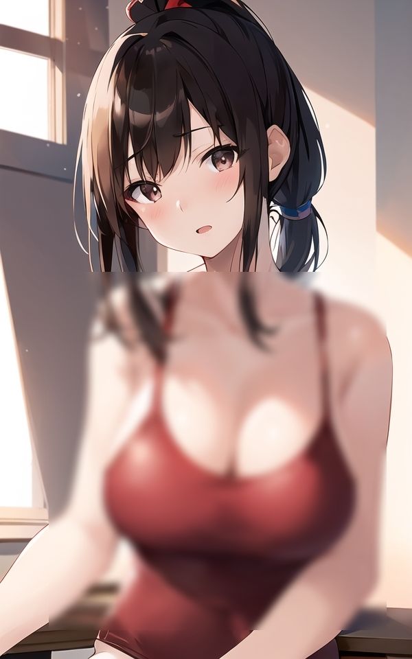 隠しきれないスク水巨乳 サンプル4ページ目