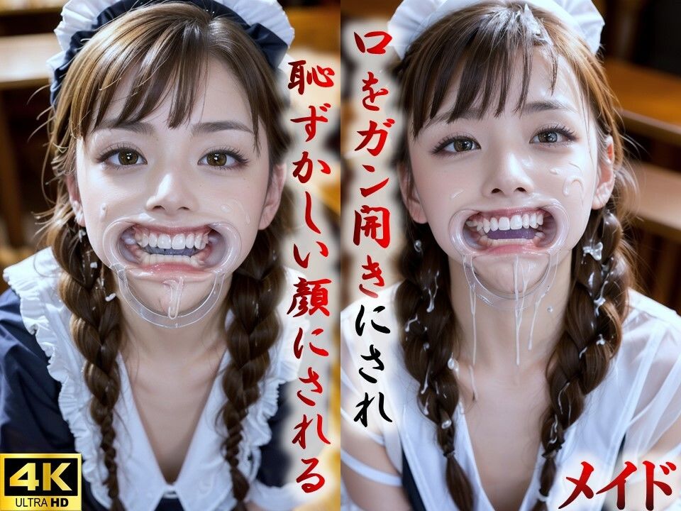 開口器つけられ口内射精される女 サンプル2ページ目