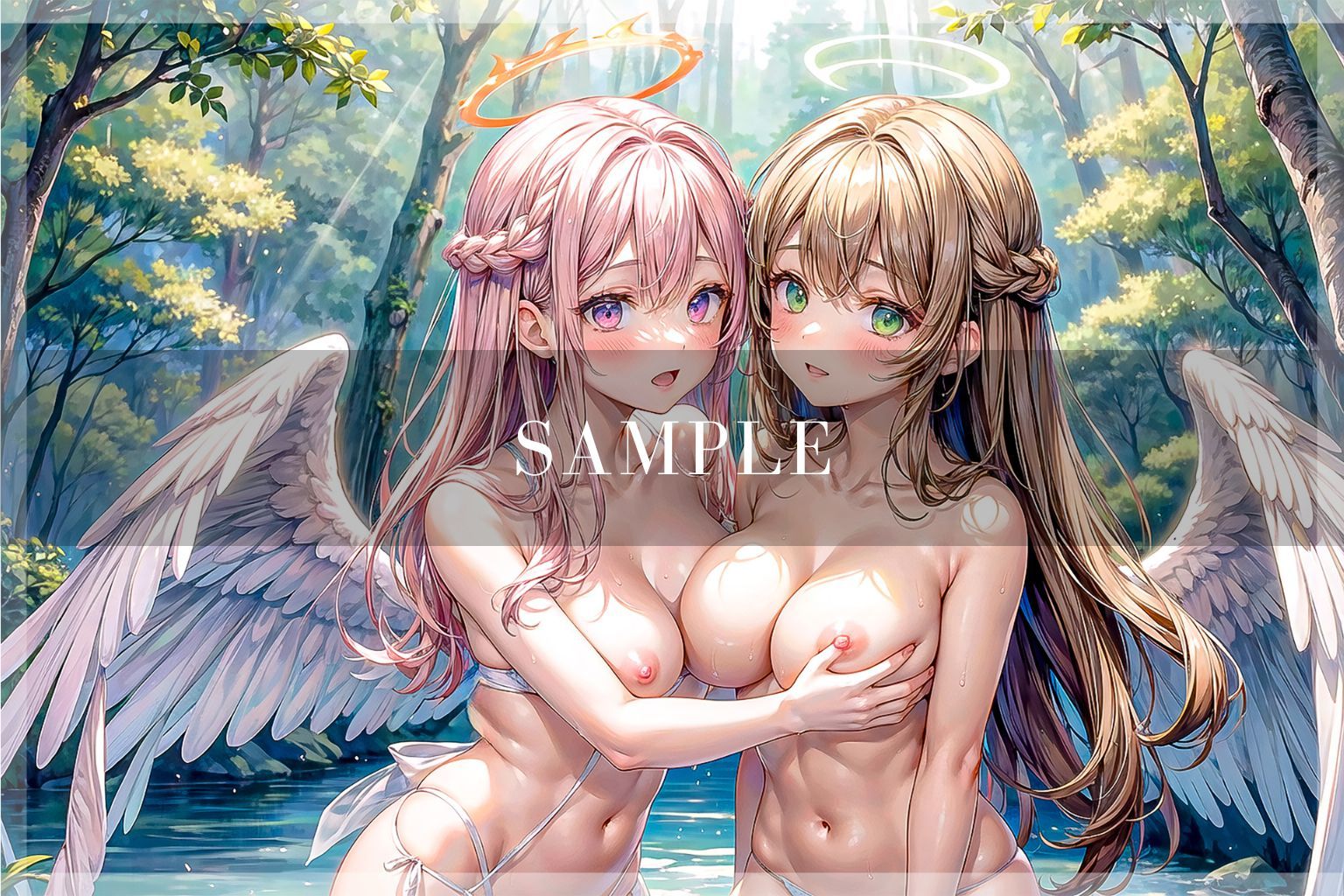 えっちなこと大好き♪美少女天使ハーレム サンプル2ページ目