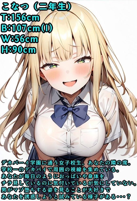 隣の席のデカパイJKに勃起したら負けゲームを仕掛けられた サンプル1ページ目