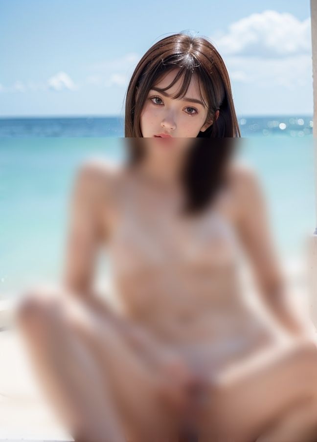 海に行ったら美人ギャルがおまん？？を見せつけてきた サンプル1ページ目