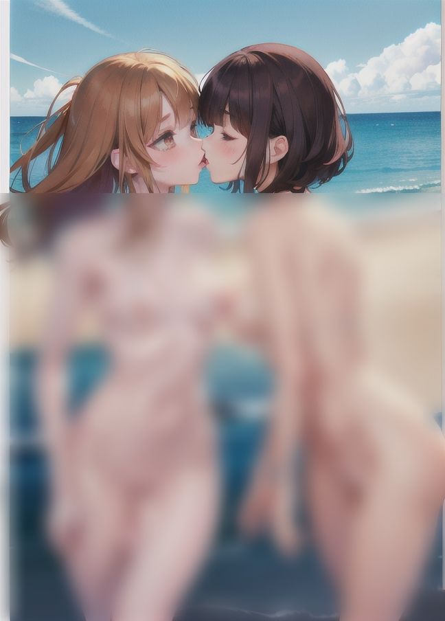 クソ変態痴女レズが海で公開エッチ サンプル5ページ目