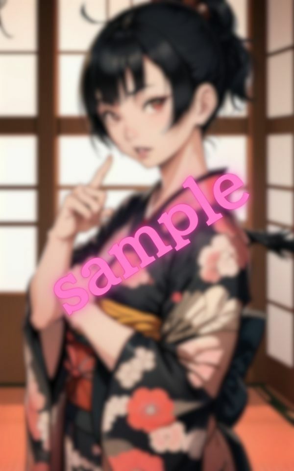 ショートボブの彼女に着物姿でHしたいと言ったら快諾してくれた サンプル1ページ目