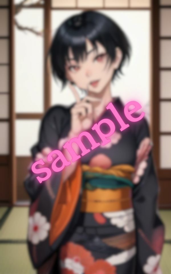 ショートボブの彼女に着物姿でHしたいと言ったら快諾してくれた サンプル4ページ目