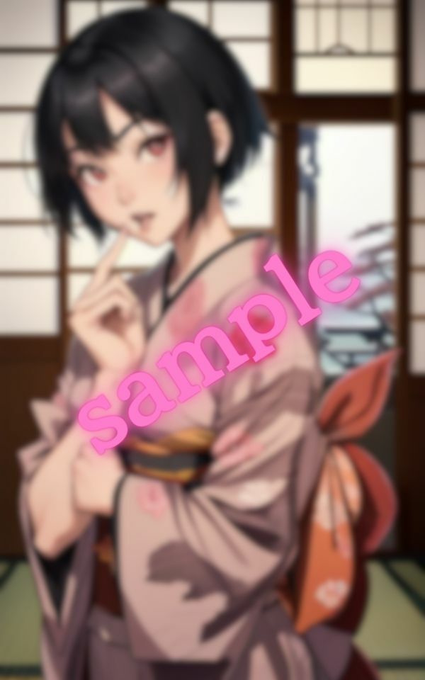 ショートボブの彼女に着物姿でHしたいと言ったら快諾してくれた サンプル9ページ目