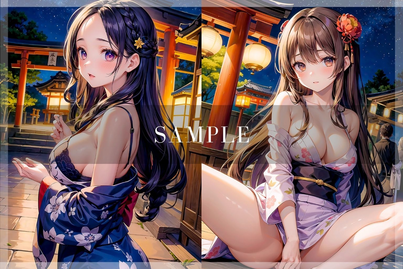 浴衣美少女と夏のイチャイチャえっち♪ サンプル2ページ目
