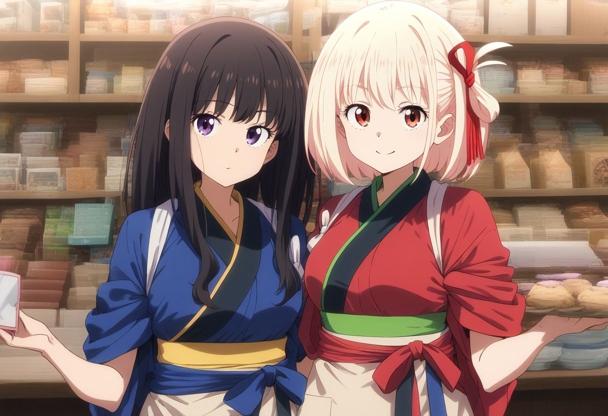 錦○千束＆井○上たきな 和装ウェイトレスエッチ サンプル1ページ目