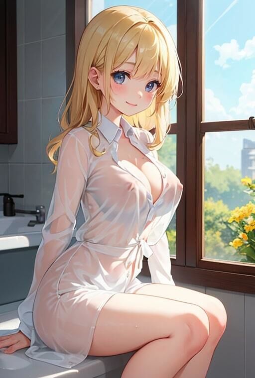 乳首がスケスケ濡れたシャツの人妻たち サンプル5ページ目