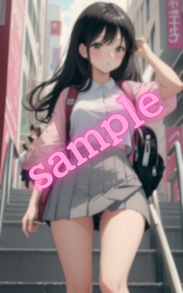 街を歩いているとパンツが見えていることに気づいていない美少女を発見した サンプル2ページ目