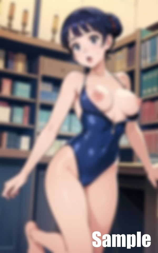 図書館にいたスク水熟女 サンプル3ページ目