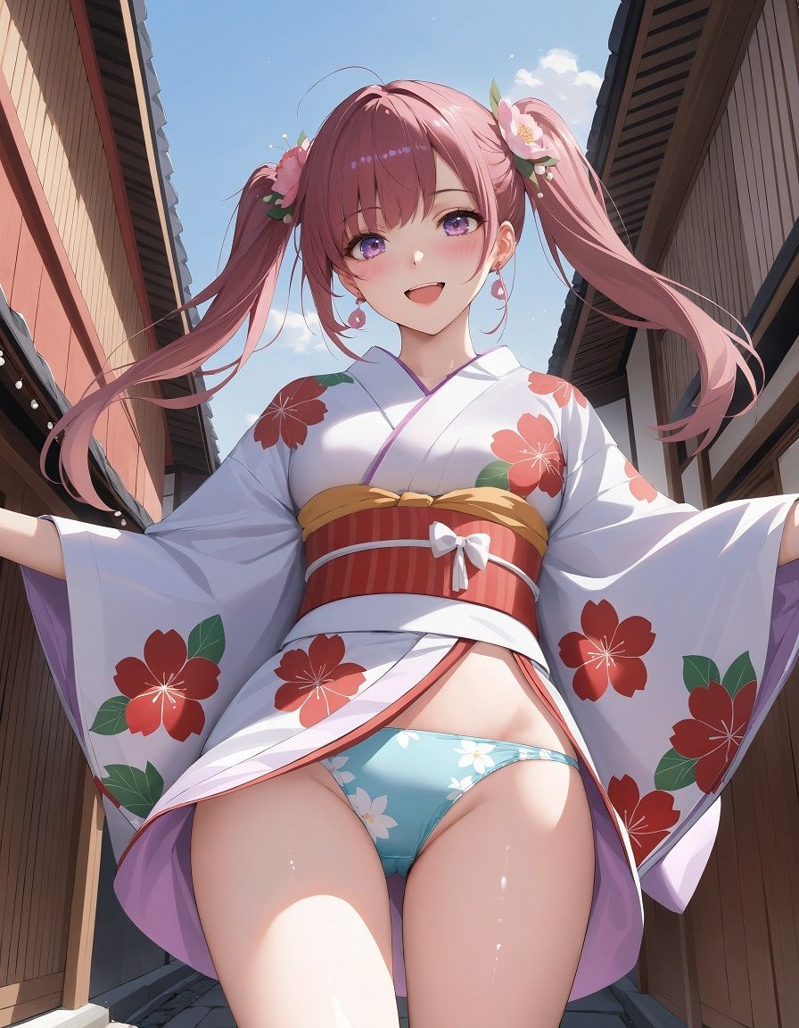 浴衣でローアングルパンチラ サンプル2ページ目