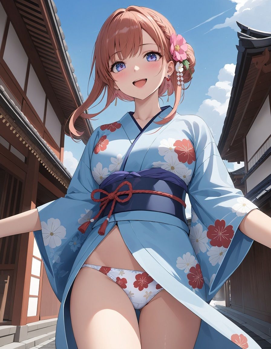 浴衣でローアングルパンチラ サンプル3ページ目