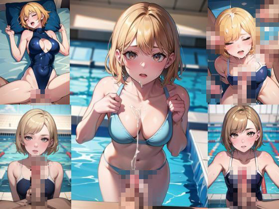 手でされるの気持ちいい？スク水女子校生の手コキが気持ち良かったのでみんなでぶっかけてS〇Xしました サンプル2ページ目