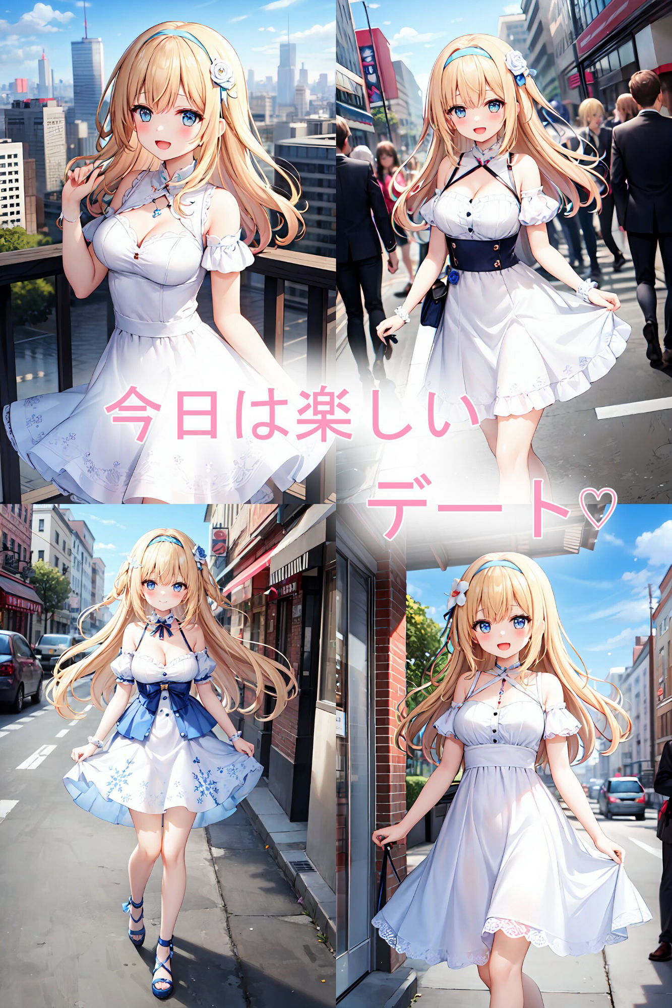 金髪清楚美少女の夜の営み サンプル1ページ目