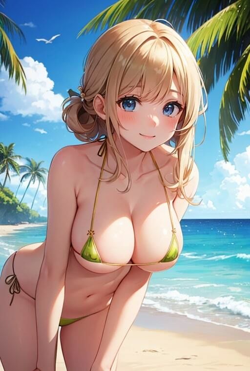 乳首が見えそうなマイクロビキニの人妻たち サンプル1ページ目