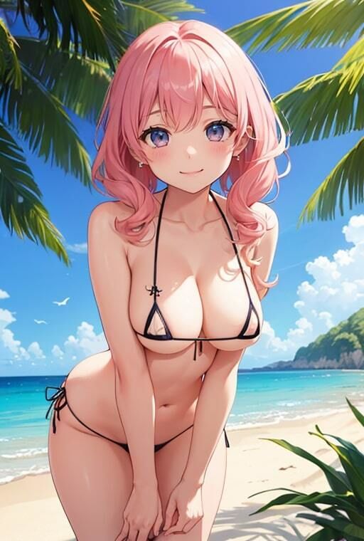 乳首が見えそうなマイクロビキニの人妻たち サンプル3ページ目