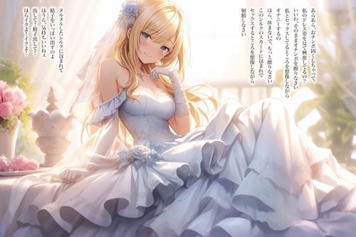 【ドレス美少女26】純白ドレスでオナニーを指図する女の子 サンプル1ページ目