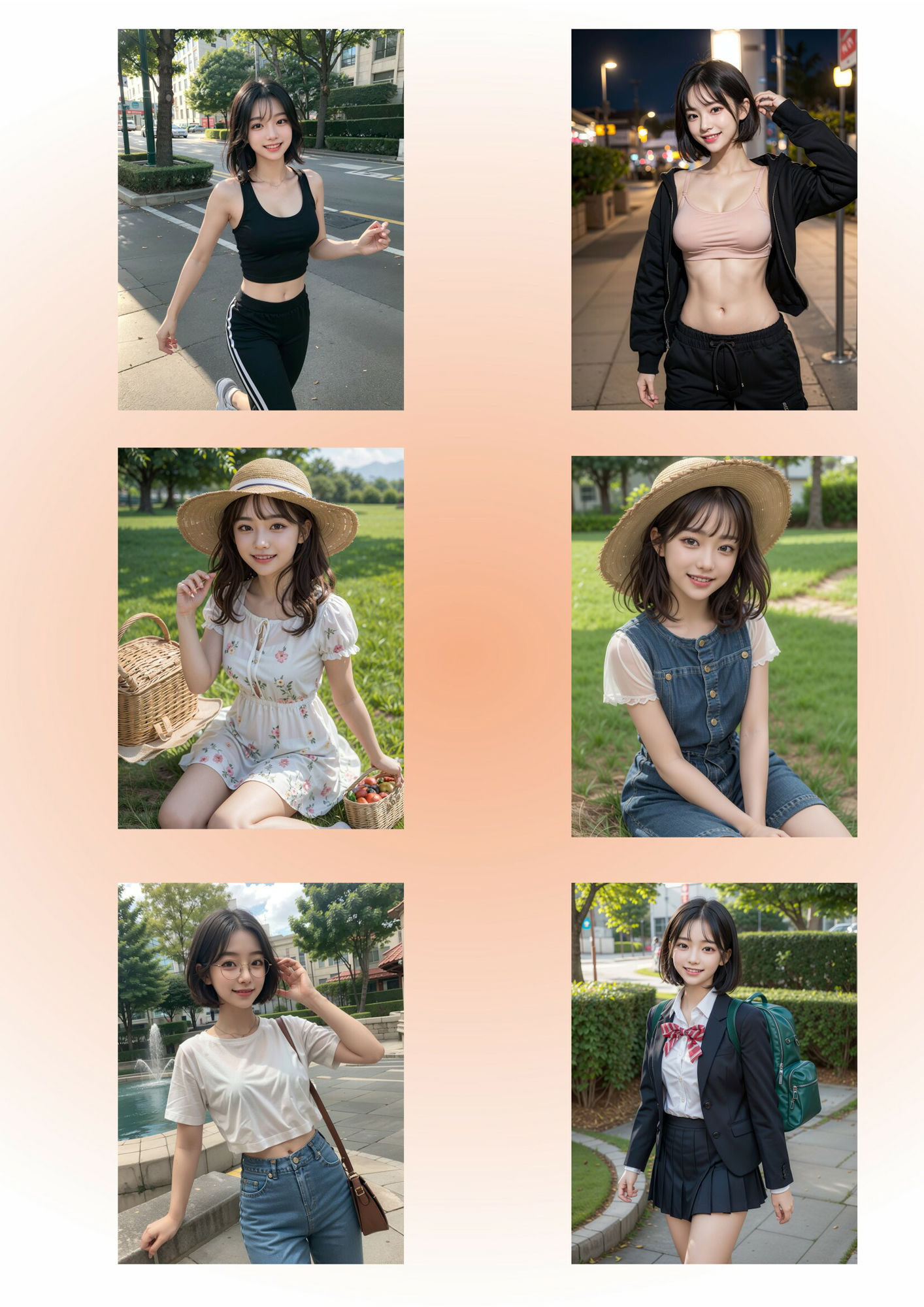 AI美女写真集 透視眼鏡 公園編 サンプル2ページ目