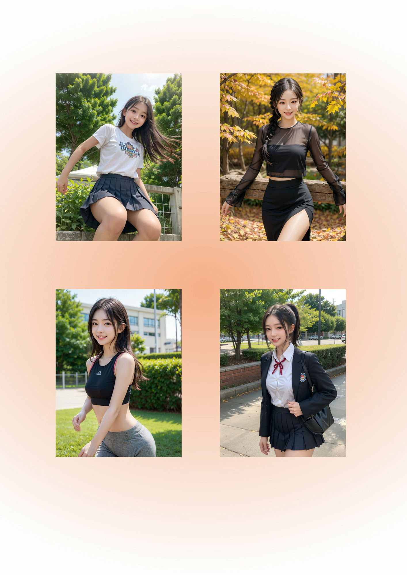 AI美女写真集 透視眼鏡 公園編 サンプル3ページ目