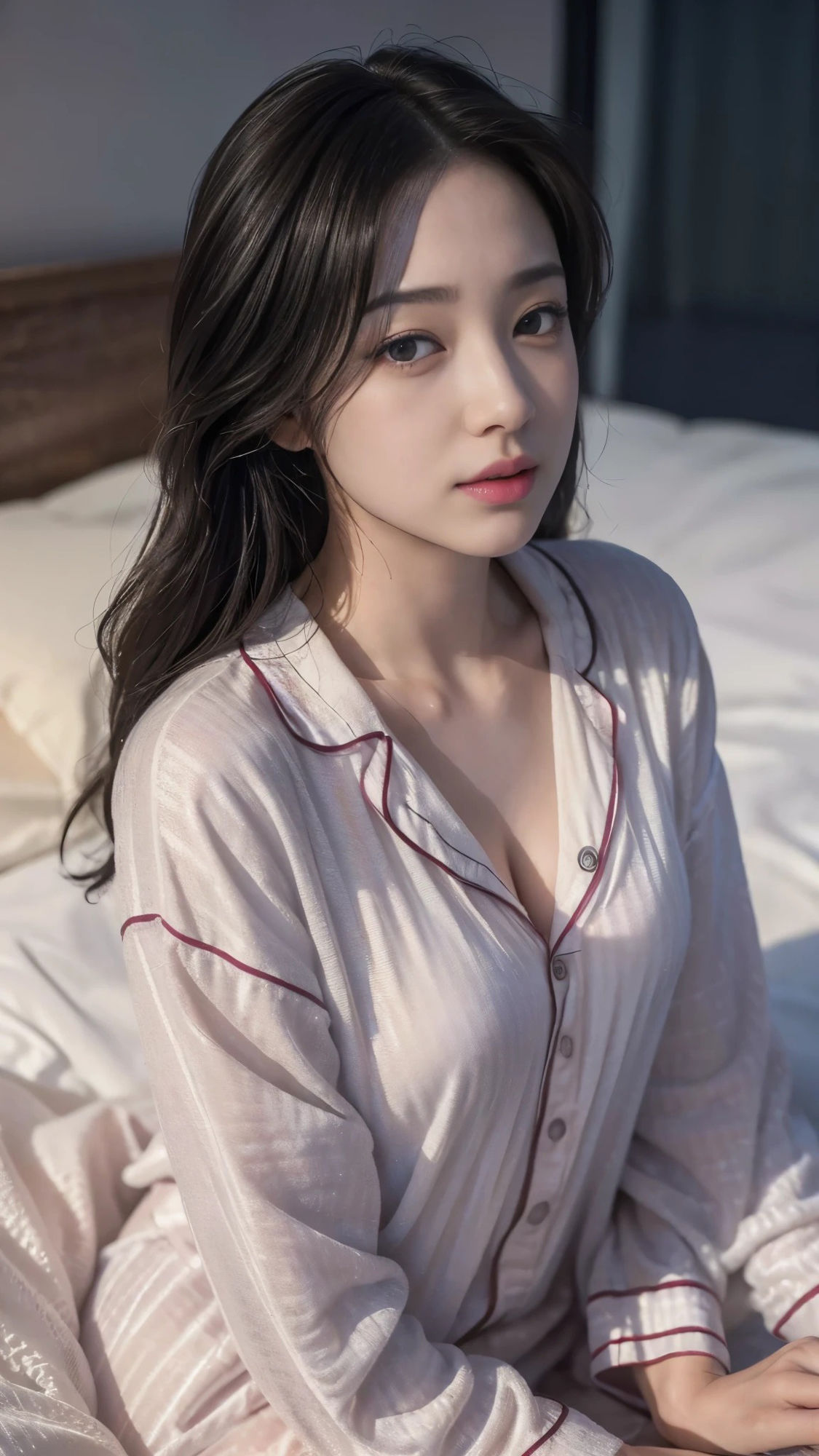 【53枚】パジャマの美女の日常とフルヌードの写真画像集【AI】 サンプル4ページ目