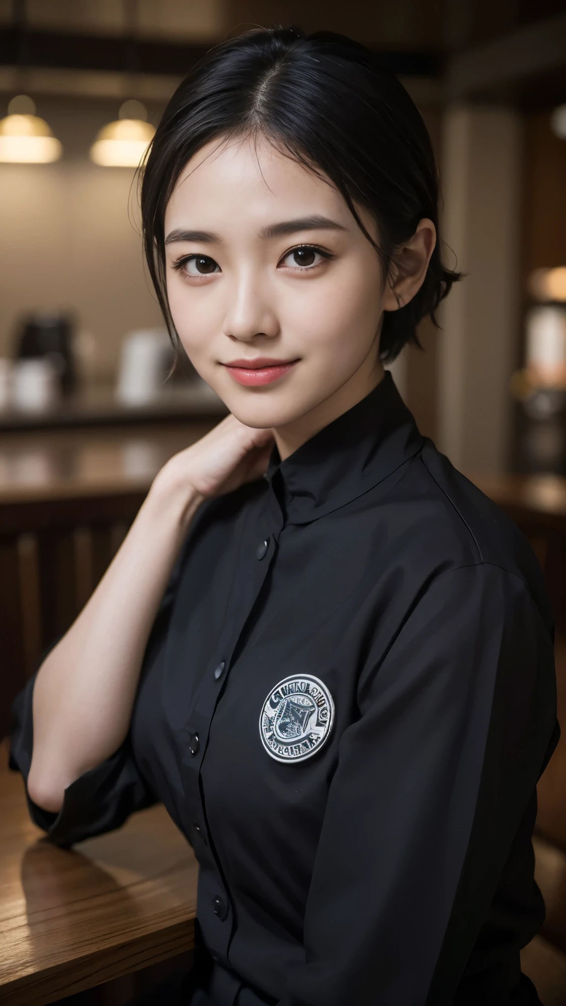【48枚】いきつけの美人カフェ店員の日常とフルヌードの写真画像集【AI】 サンプル1ページ目