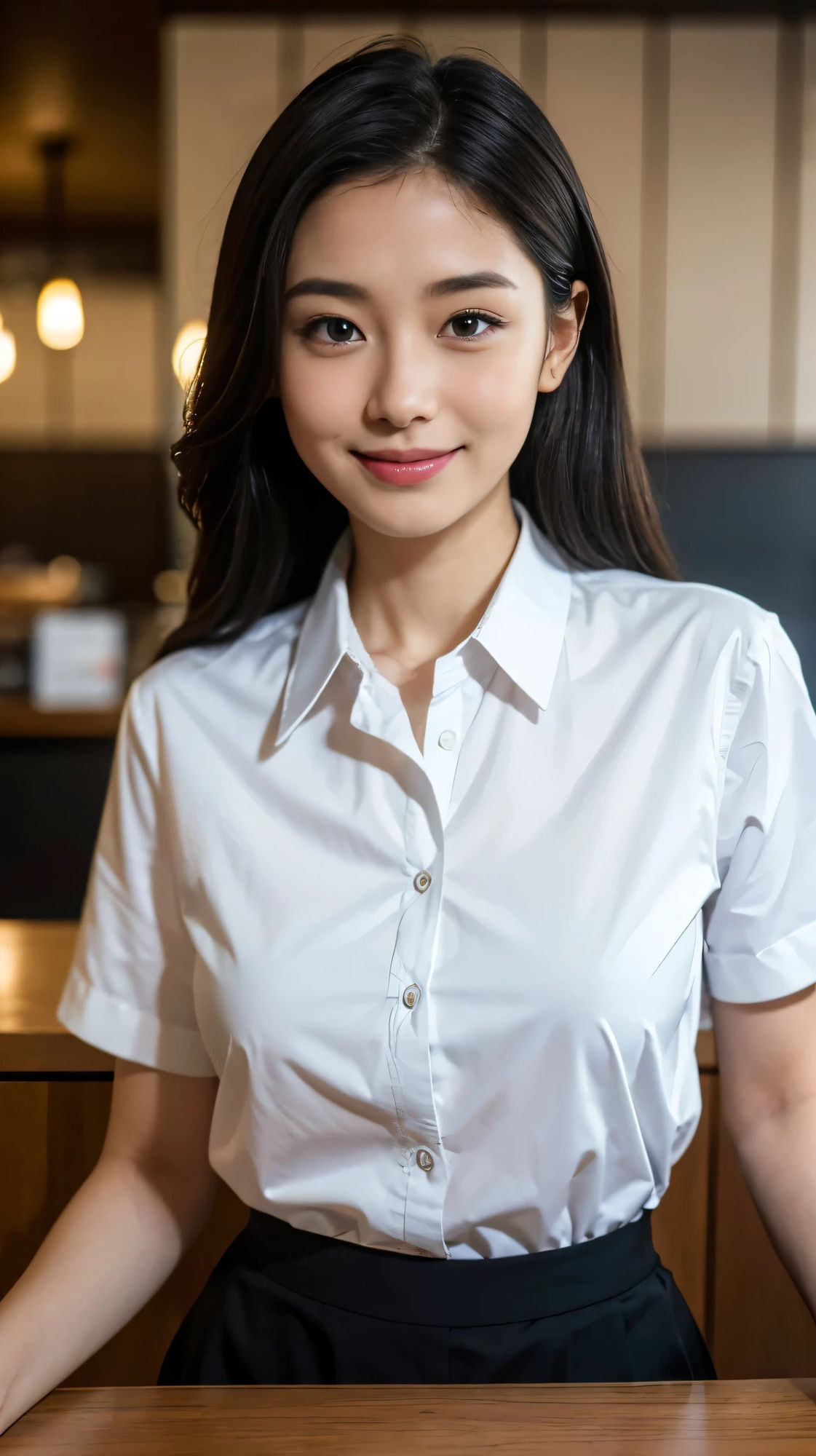 【48枚】いきつけの美人カフェ店員の日常とフルヌードの写真画像集【AI】 サンプル5ページ目