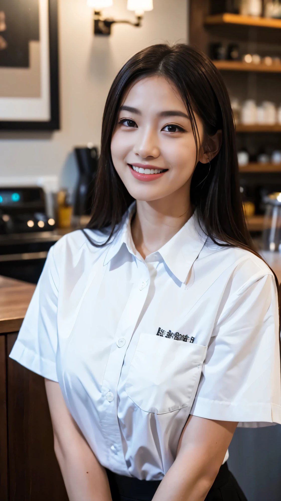 【48枚】いきつけの美人カフェ店員の日常とフルヌードの写真画像集【AI】 サンプル8ページ目