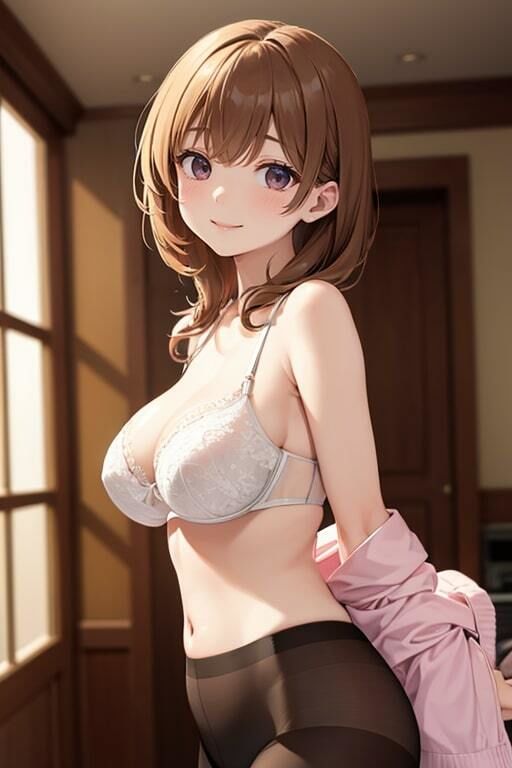 ランジェリーと黒スト着衣の人妻風美女 サンプル1ページ目