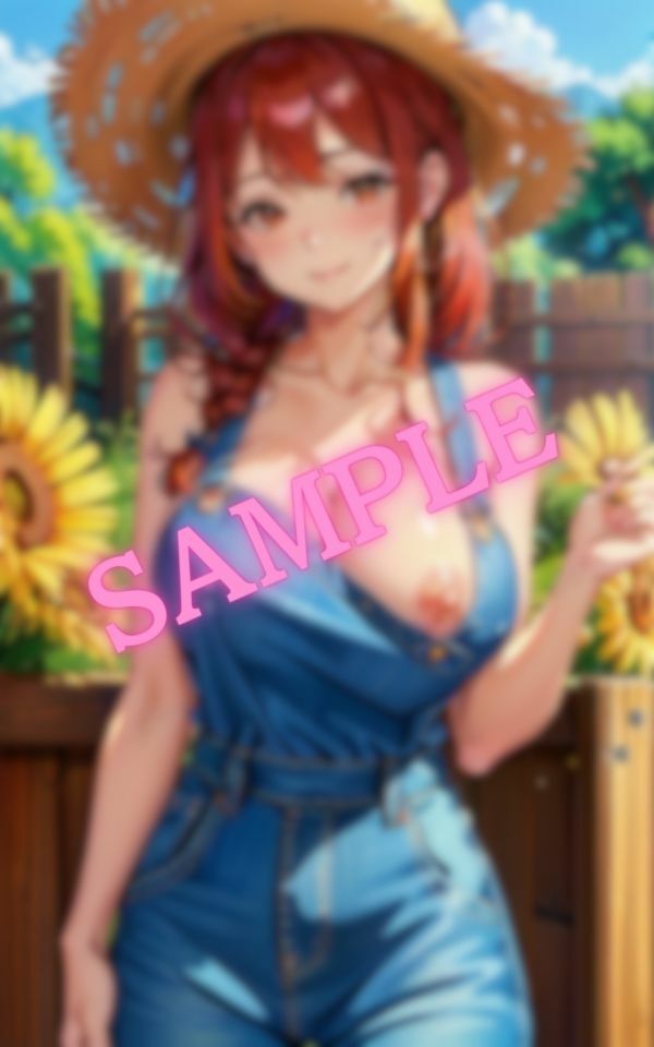 オーバーオールからはみ出る程の超巨乳美女降臨！！ サンプル4ページ目