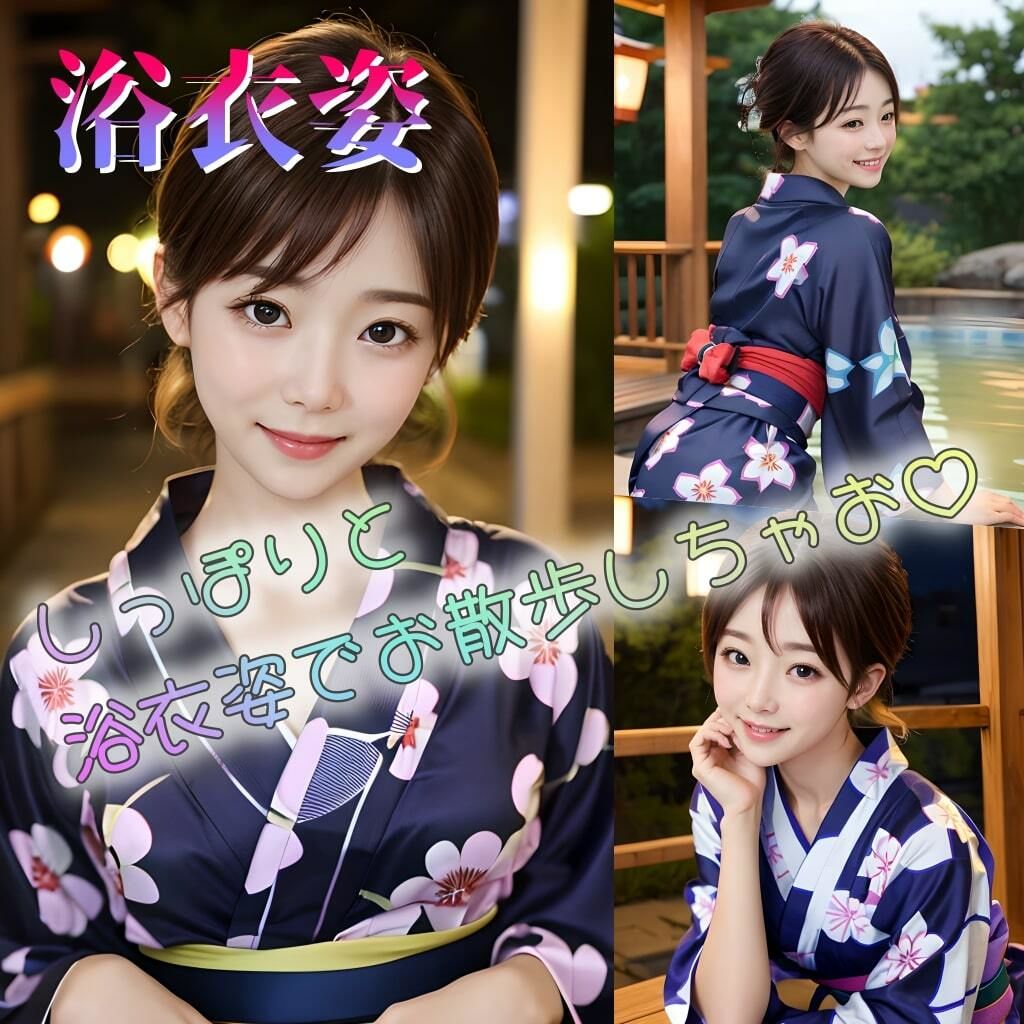 【着エロ浴衣姿】妹みたいな彼女と温泉旅行〜しっぽりお泊りしちゃいます〜【93p】 サンプル1ページ目