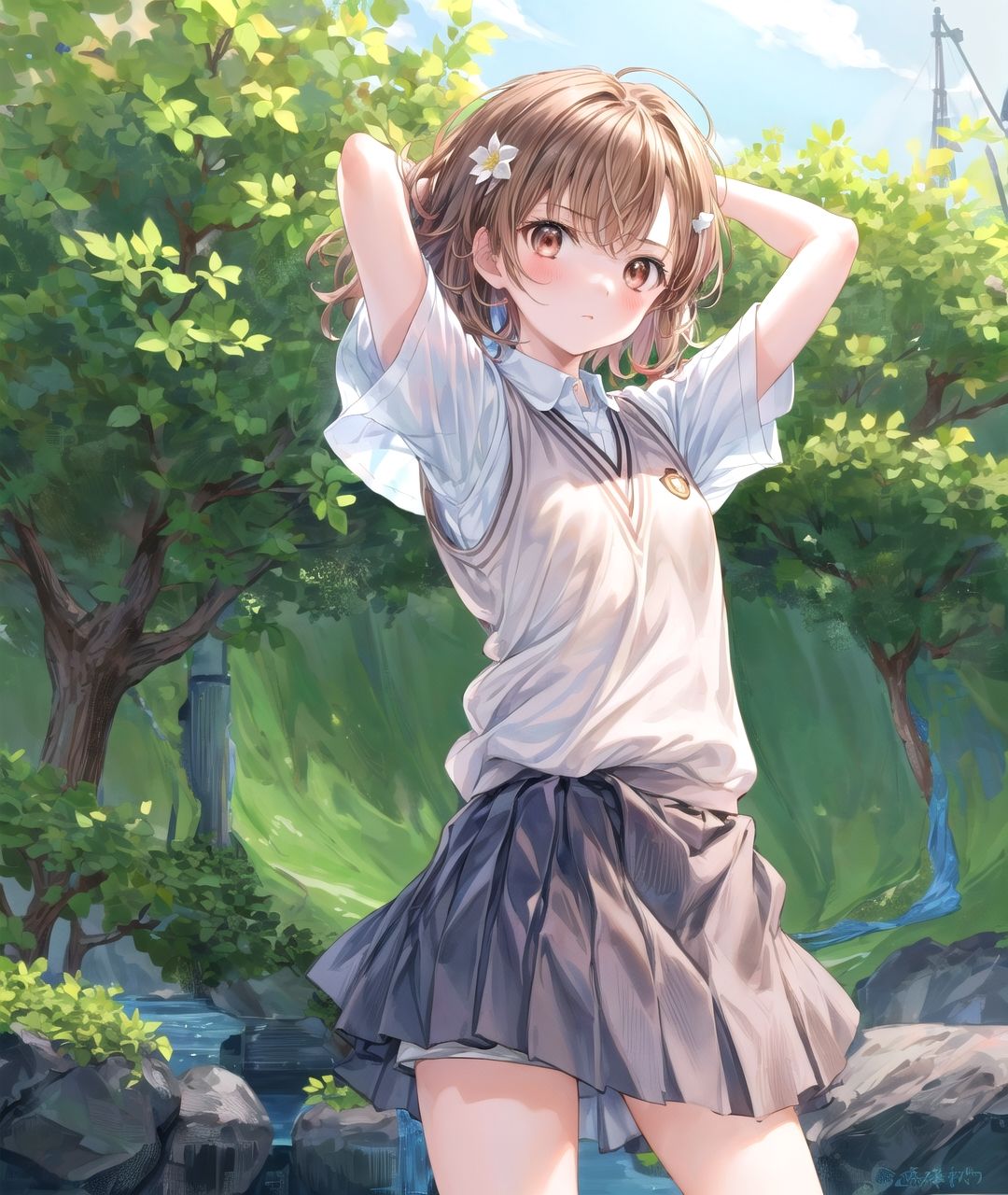 美少女たちのひととき・御〇美琴（とある科学の超電磁砲） サンプル1ページ目