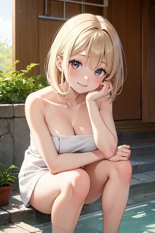 全裸よりエロい巨乳な彼女のバスタオル姿 サンプル8ページ目