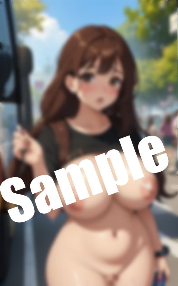 巨乳美少女が大胆露出〜屋外でおっぱい丸出し… サンプル2ページ目