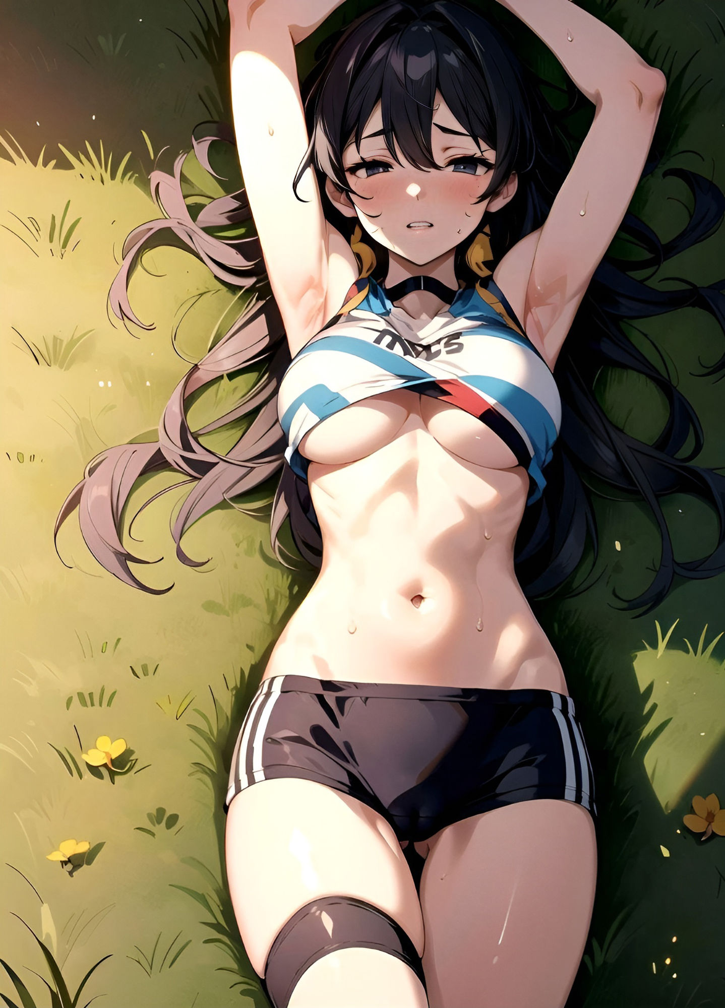 ギチギチのユニフォームを着させられた陸上女子達アニメチック サンプル9ページ目