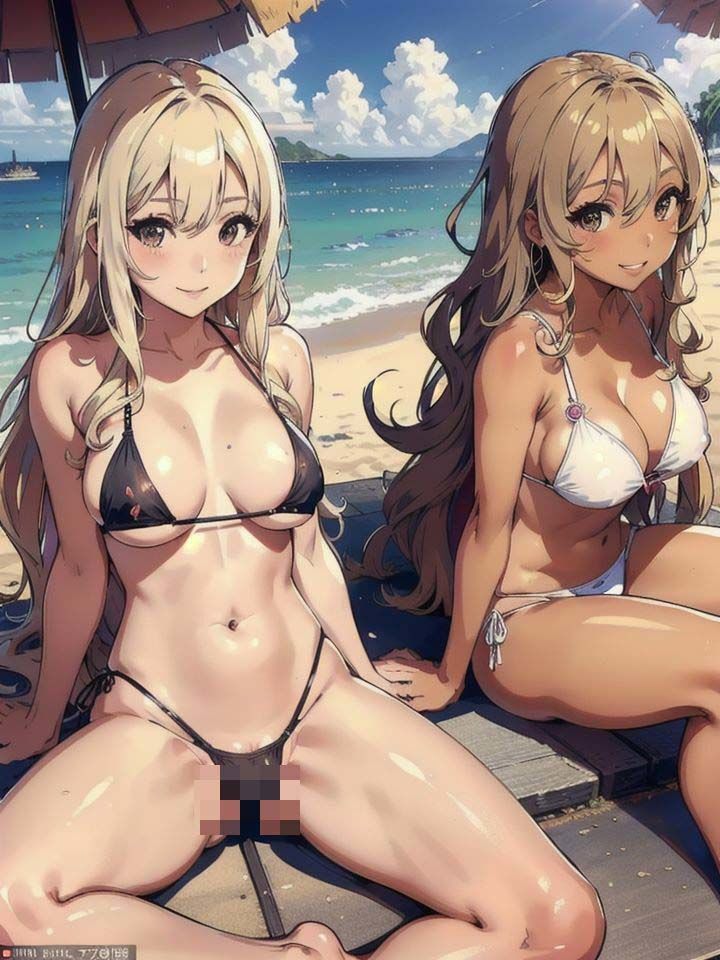 ビーチで盛り上がっていたチ●ポを見たがる水着ギャルを海ナンパ！ 目の前で勃起させたらノリノリで大乱交しちゃいました！ サンプル2ページ目