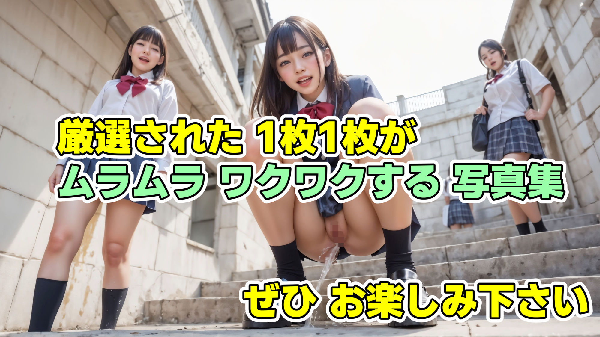 階段おしっこ3 女子校生ダイナミックビューティー【4K写真集＋顔動画】 サンプル9ページ目