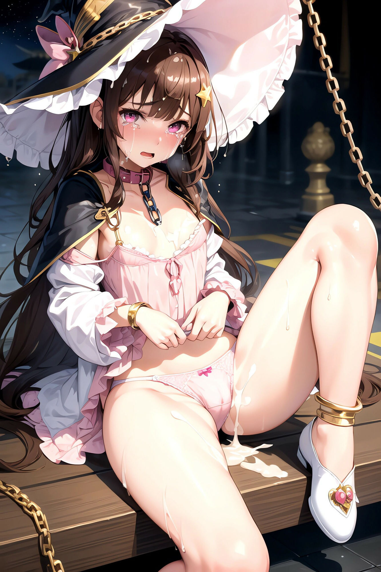 【茶髪編】おしゃれ魔法少女に鎖首輪＆強●パンティー中出し射撃 サンプル4ページ目