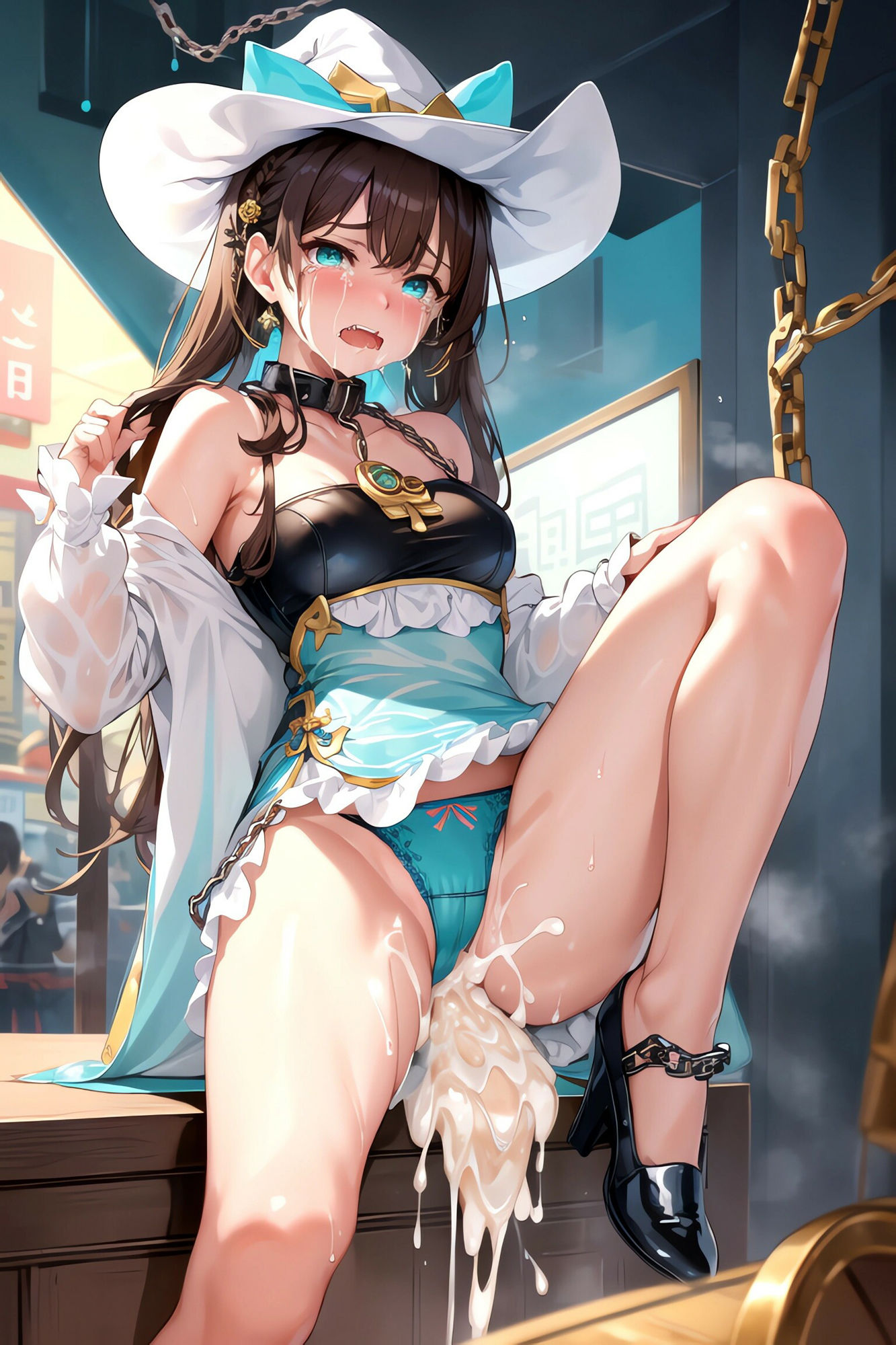 【茶髪編】おしゃれ魔法少女に鎖首輪＆強●パンティー中出し射撃 サンプル7ページ目