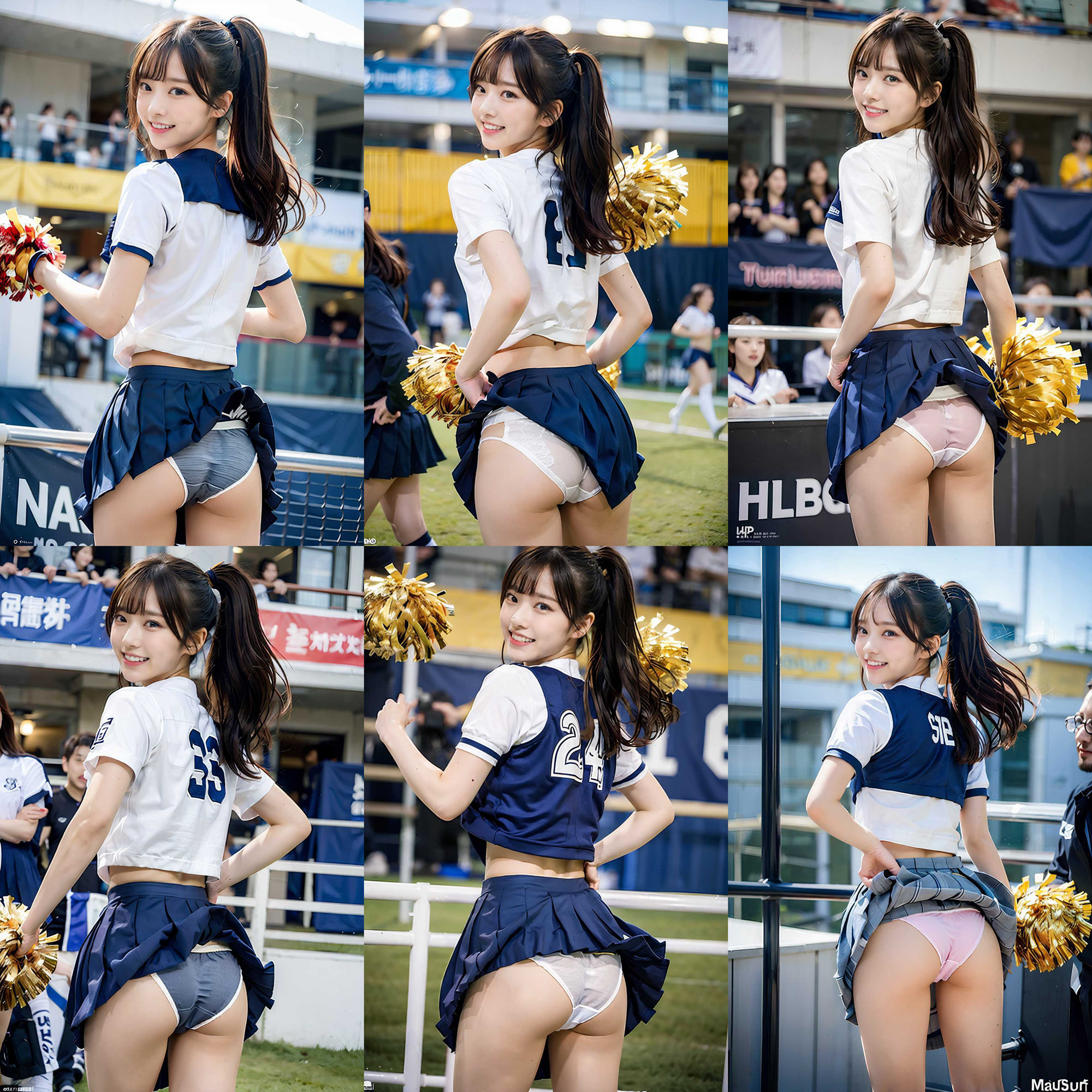 チアパンを忘れて生パンツで応援するチアガール vol:1 サンプル1ページ目