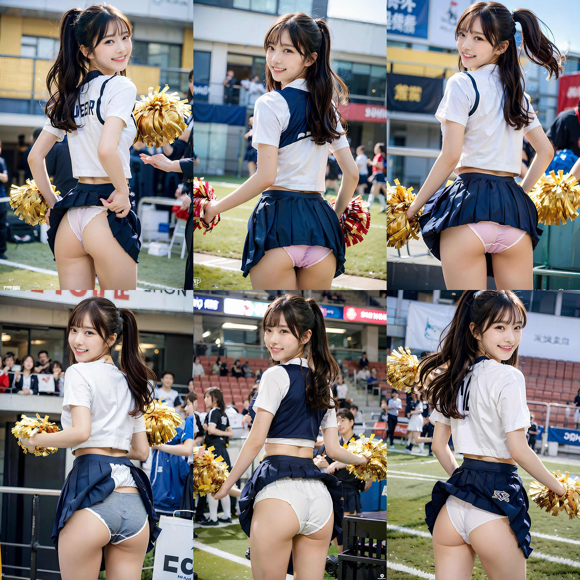 チアパンを忘れて生パンツで応援するチアガール vol:1 サンプル3ページ目