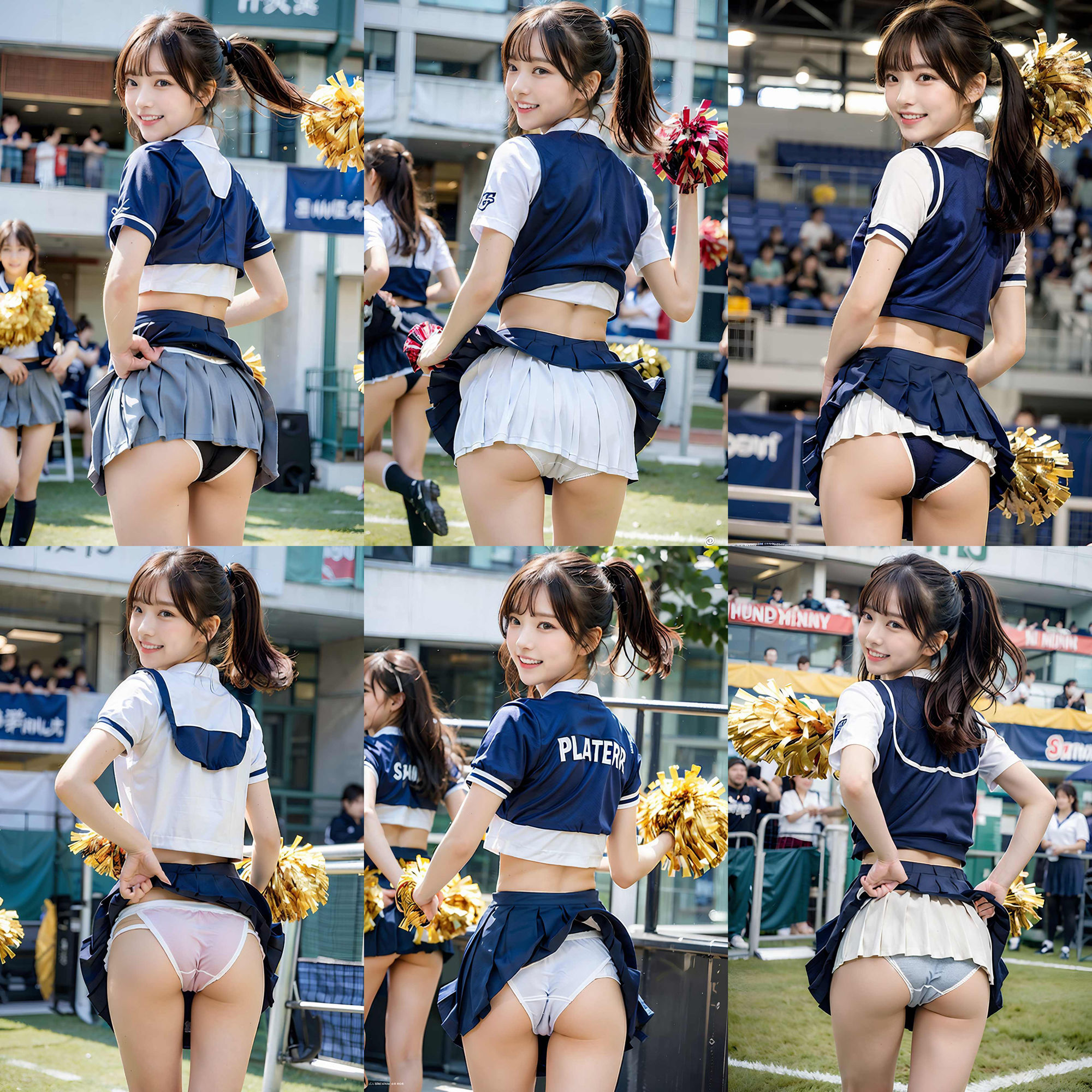 チアパンを忘れて生パンツで応援するチアガール vol:1 サンプル4ページ目