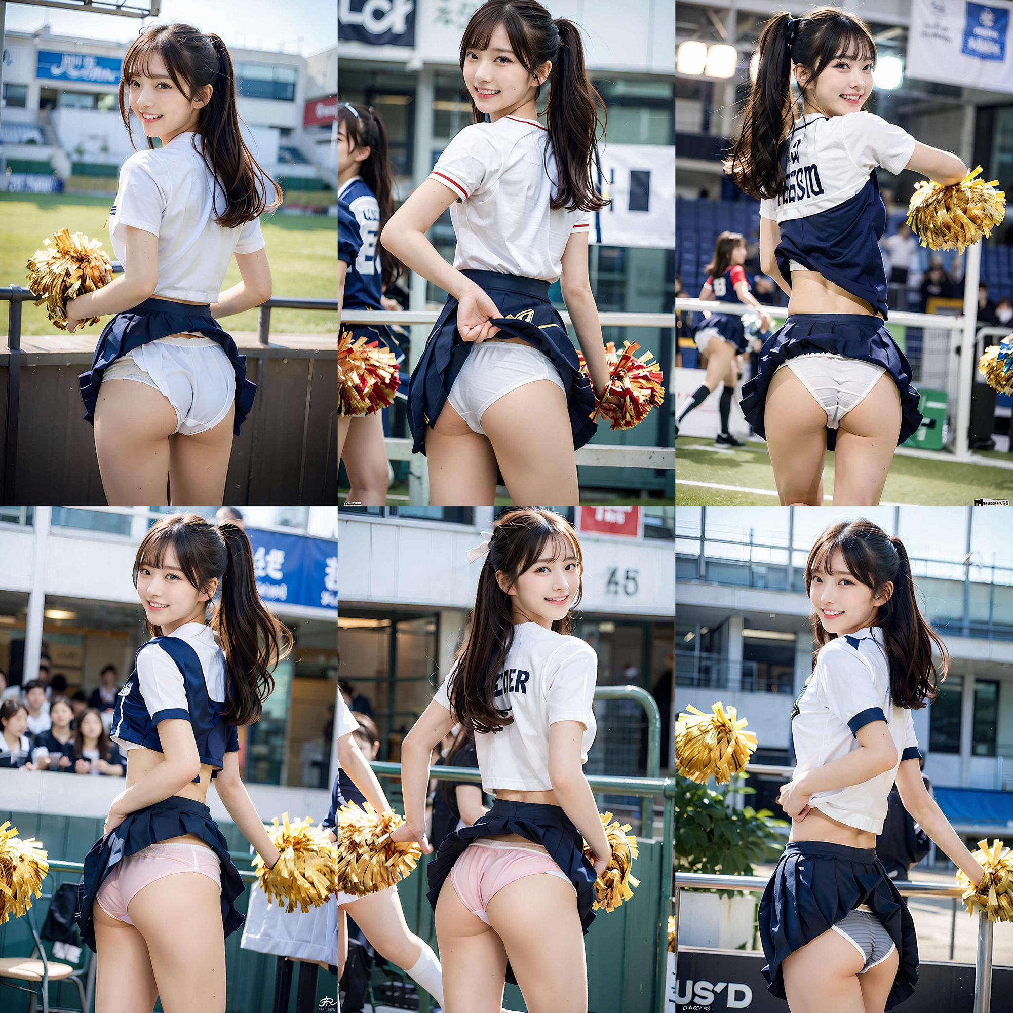 チアパンを忘れて生パンツで応援するチアガール vol:1 サンプル5ページ目