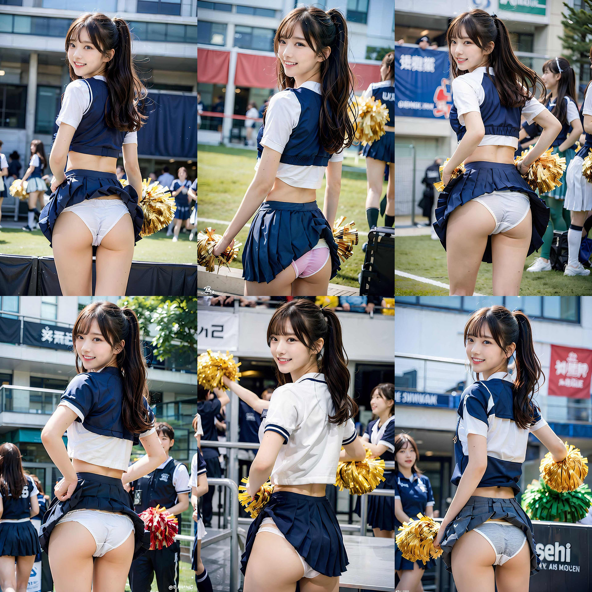 チアパンを忘れて生パンツで応援するチアガール vol:1 サンプル8ページ目