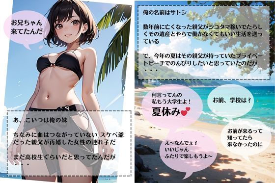 禁断の性欲/妹とS●Xしちゃった件【プライベートビーチ編】 サンプル2ページ目