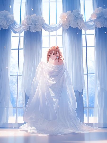 【ドレス美少女27】裸よりエッチな裸シーツの女の子 サンプル5ページ目