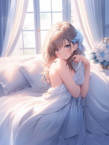 【ドレス美少女27】裸よりエッチな裸シーツの女の子 サンプル6ページ目