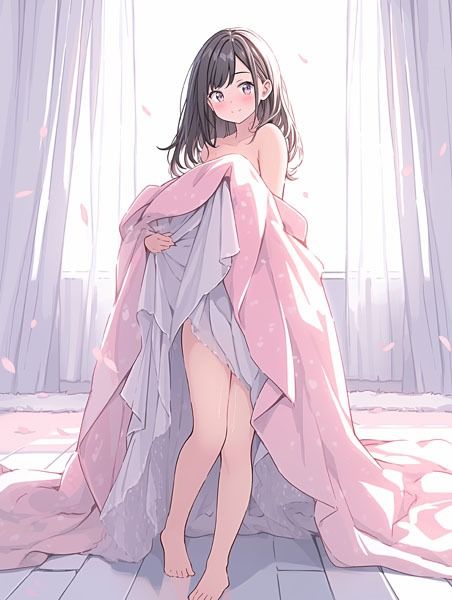 【ドレス美少女27】裸よりエッチな裸シーツの女の子 サンプル7ページ目