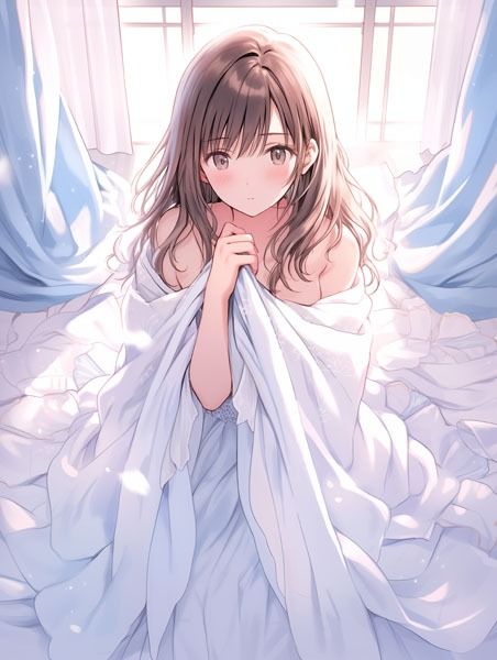 【ドレス美少女27】裸よりエッチな裸シーツの女の子 サンプル8ページ目