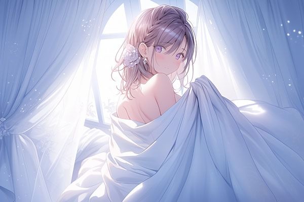 【ドレス美少女27】裸よりエッチな裸シーツの女の子 サンプル10ページ目