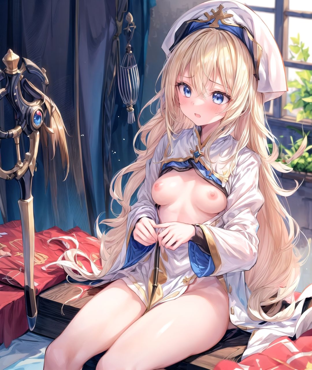 美少女たちのひととき・女神官（ゴ〇ブリンスレイヤー） サンプル3ページ目